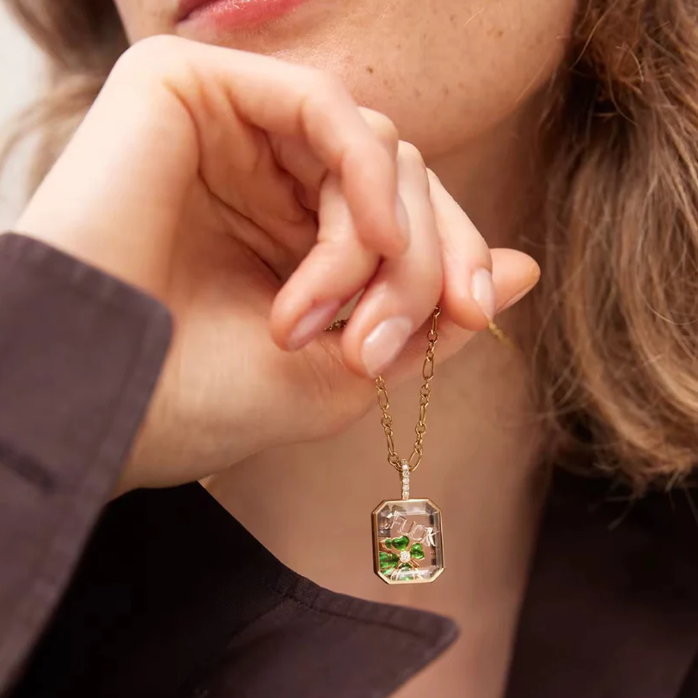 Locket Necklace with Charms