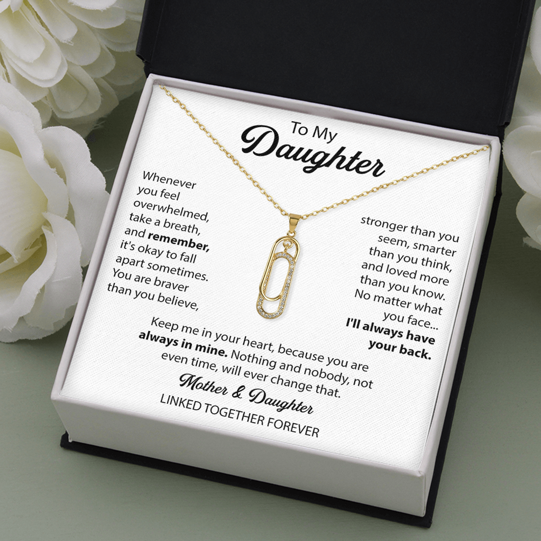 To My Daughter - Linked Together Forever Necklace