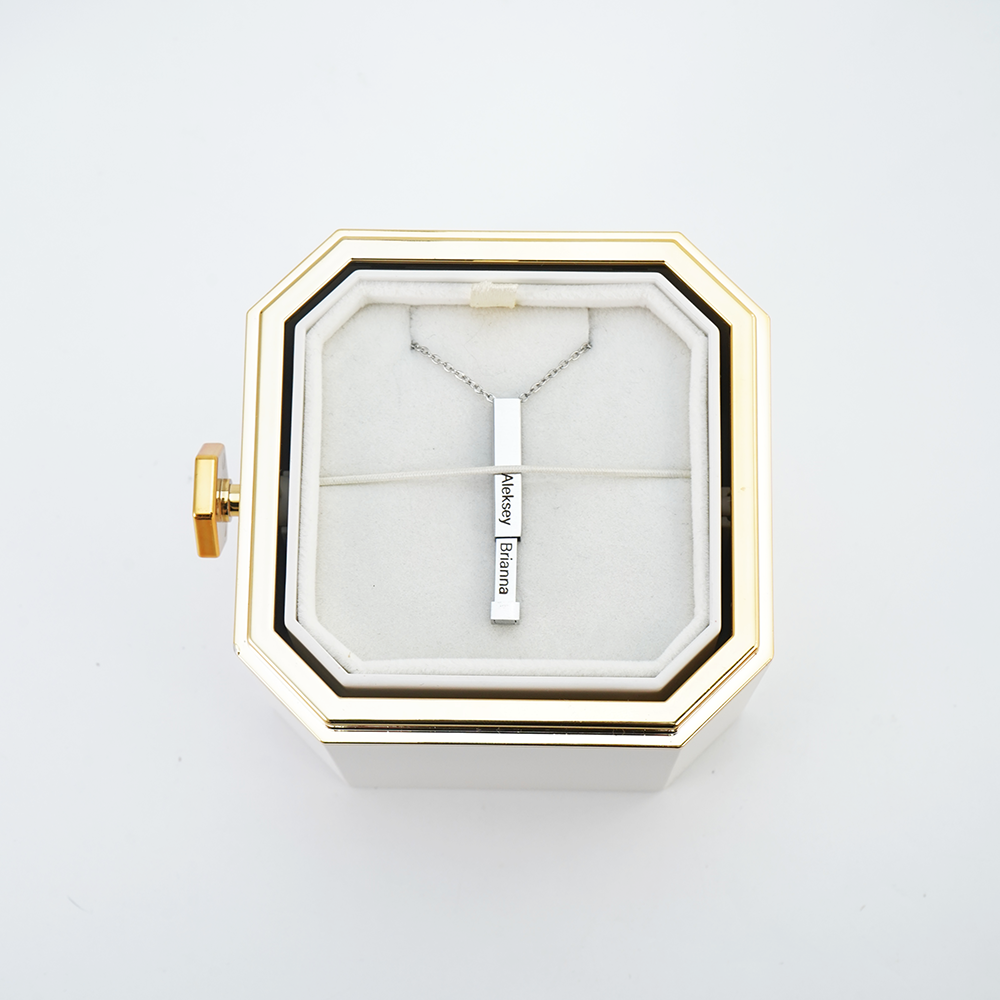 Forever Love - Eternal Rose Box Pillar necklace