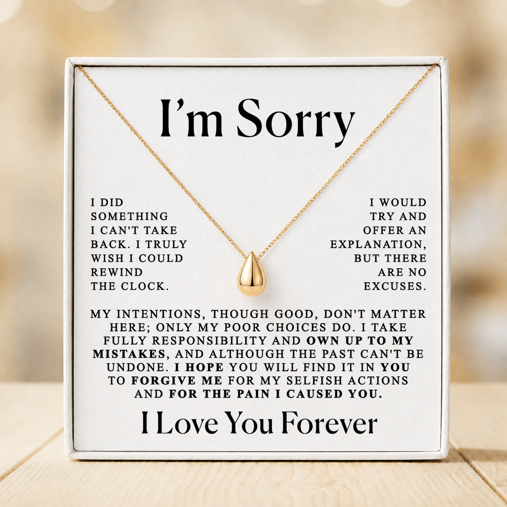 Apology Gift For Her - Teardrop Necklace