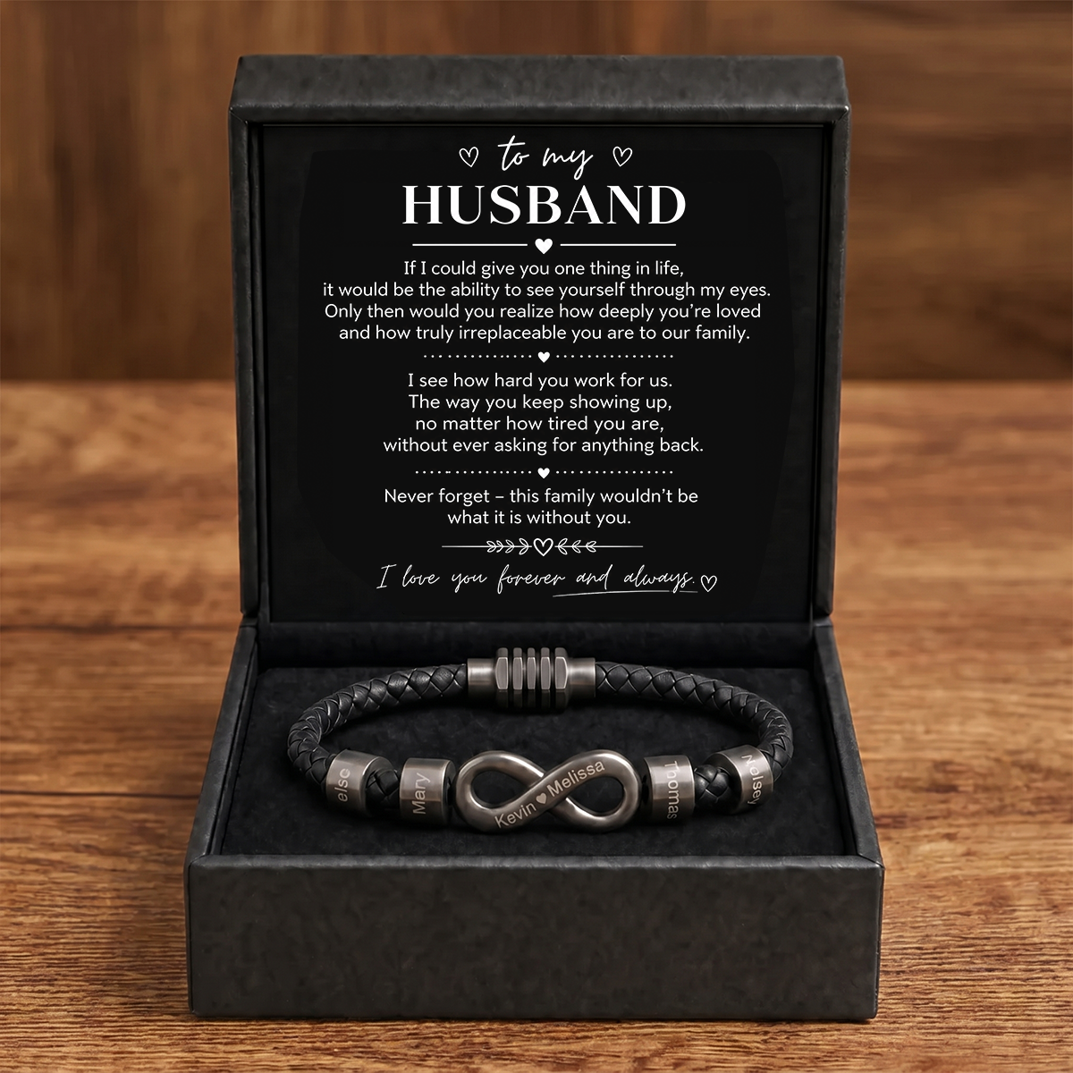To My Husband – Personalized Family Bracelet