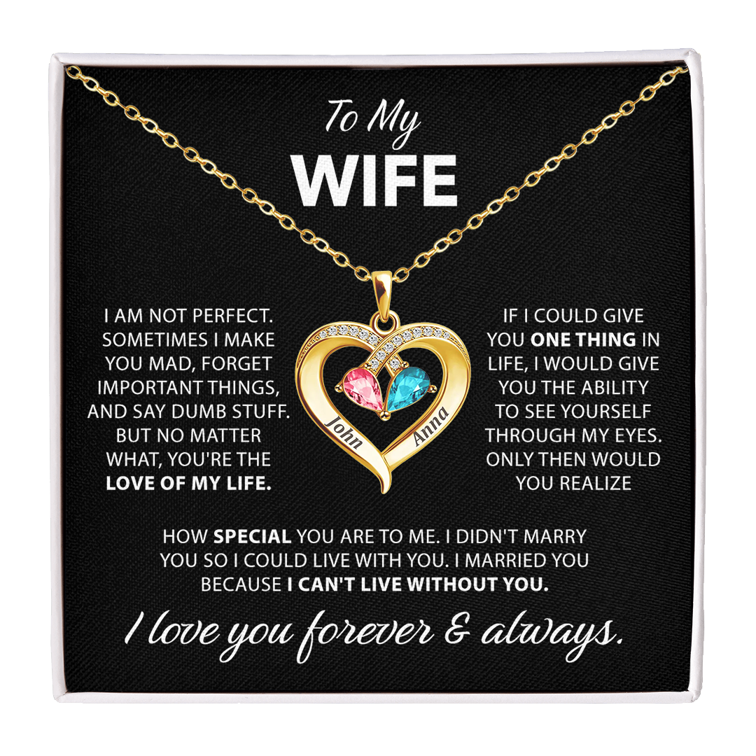 Always Yours - Birthstone Heart Necklace