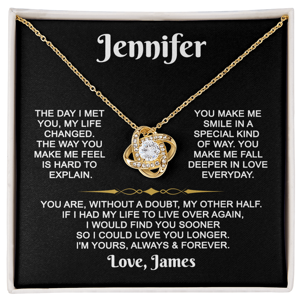 I'm Yours Forever - Customized - Knot Necklace