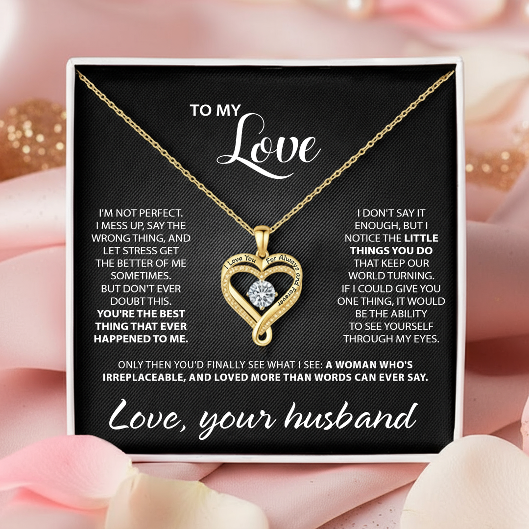To my Love - Love Interlocked Hearts Necklace