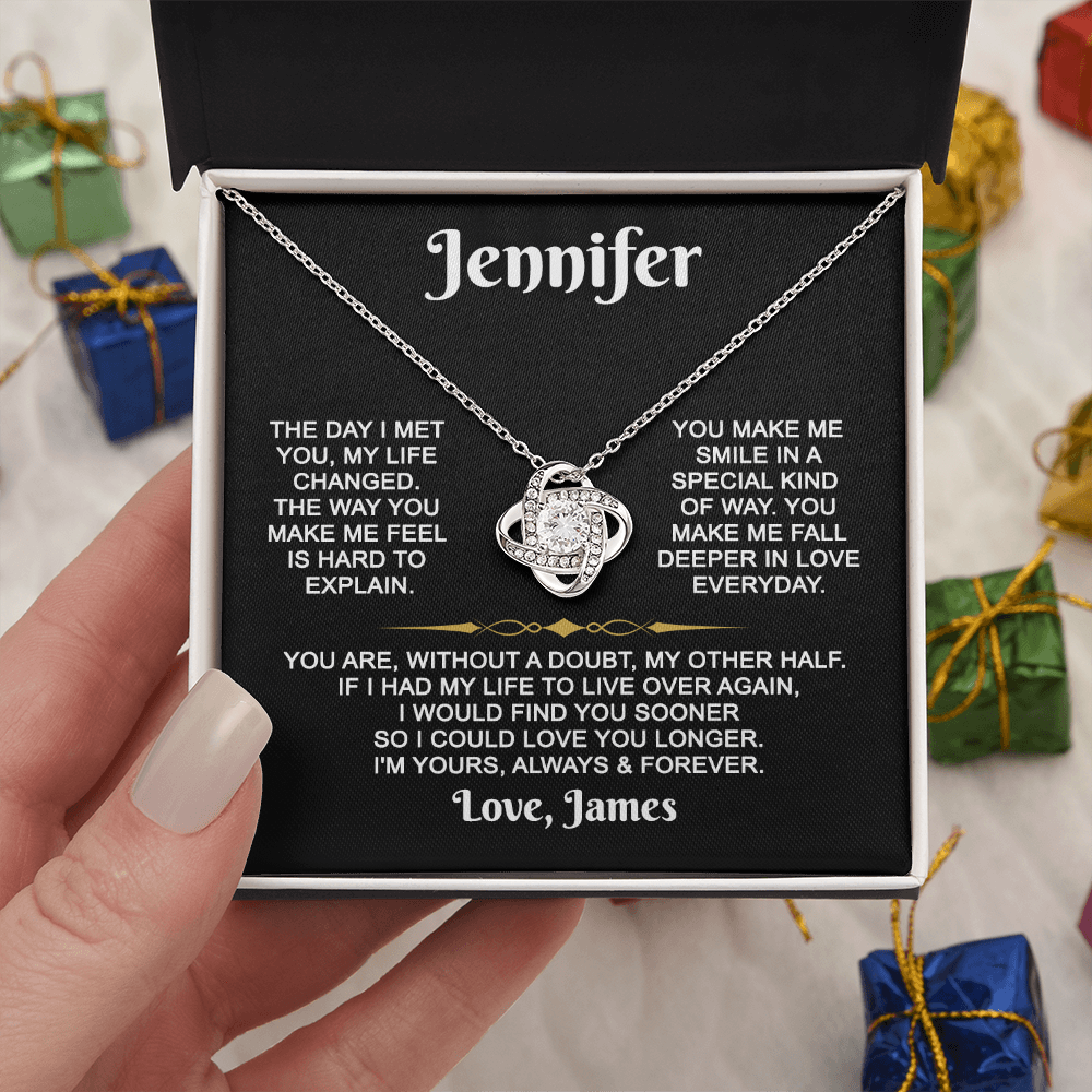 I'm Yours Forever - Customized - Knot Necklace