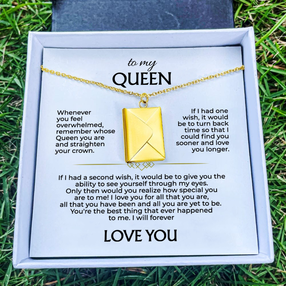 To My Queen - Love Letter Necklace