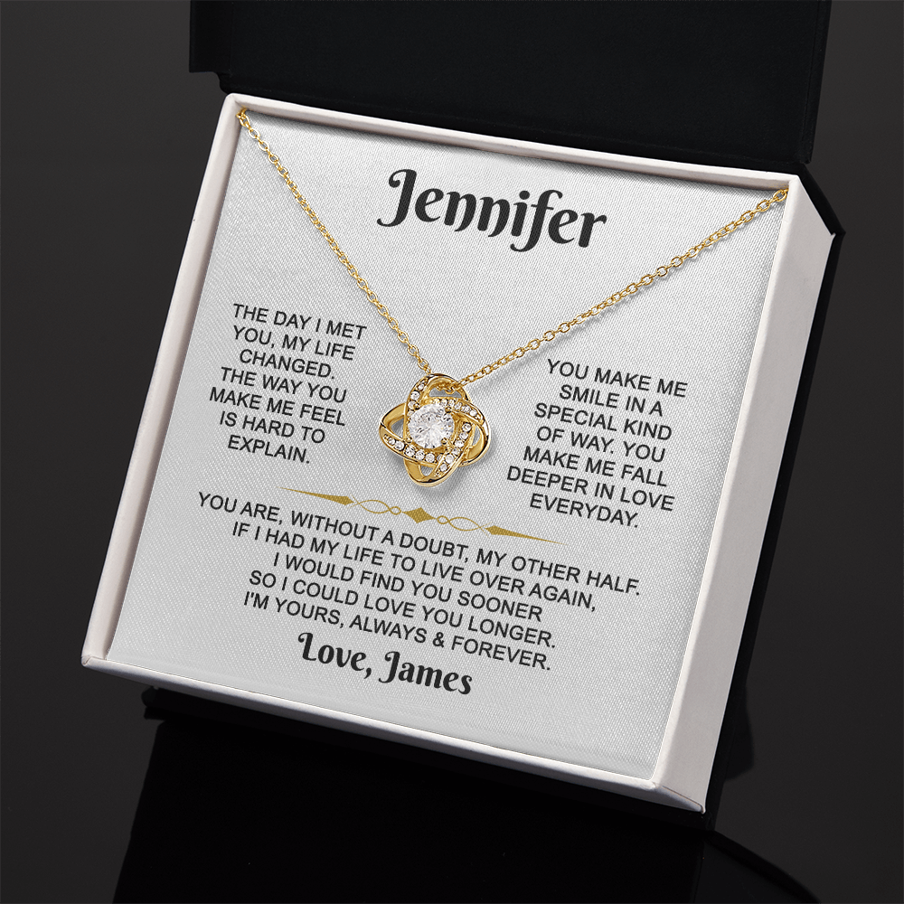 I'm Yours Always & Forever - Customized - Knot Necklace