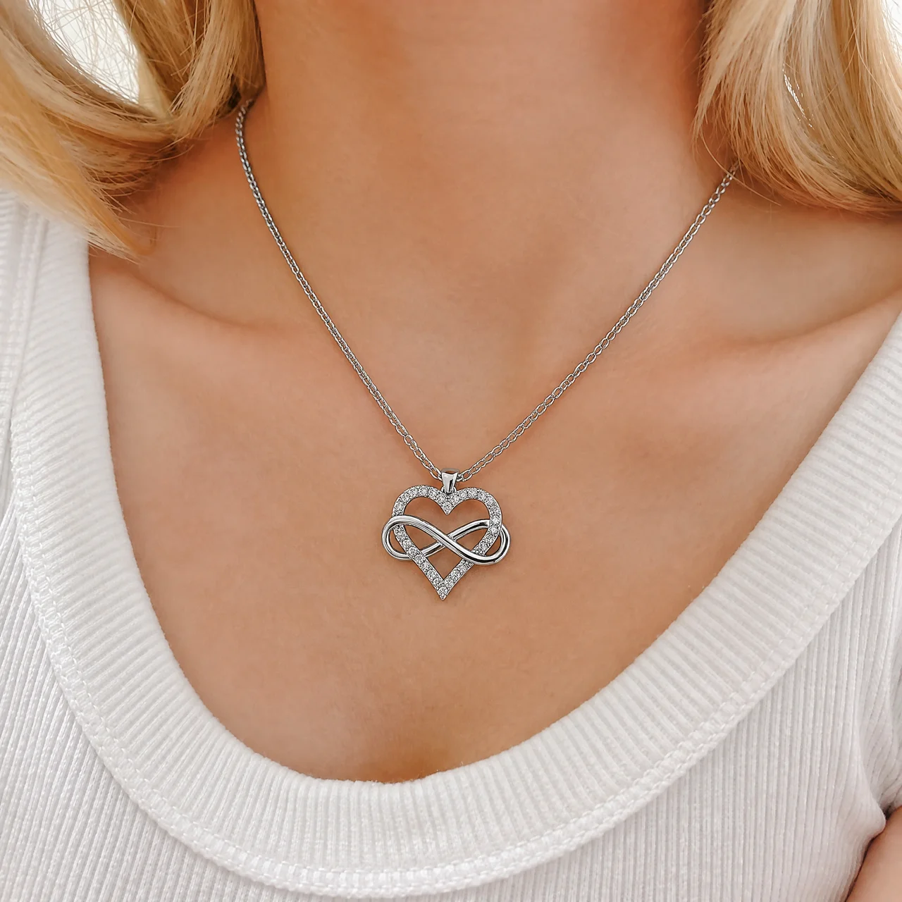 To My Wife - Infinity Heart Necklace