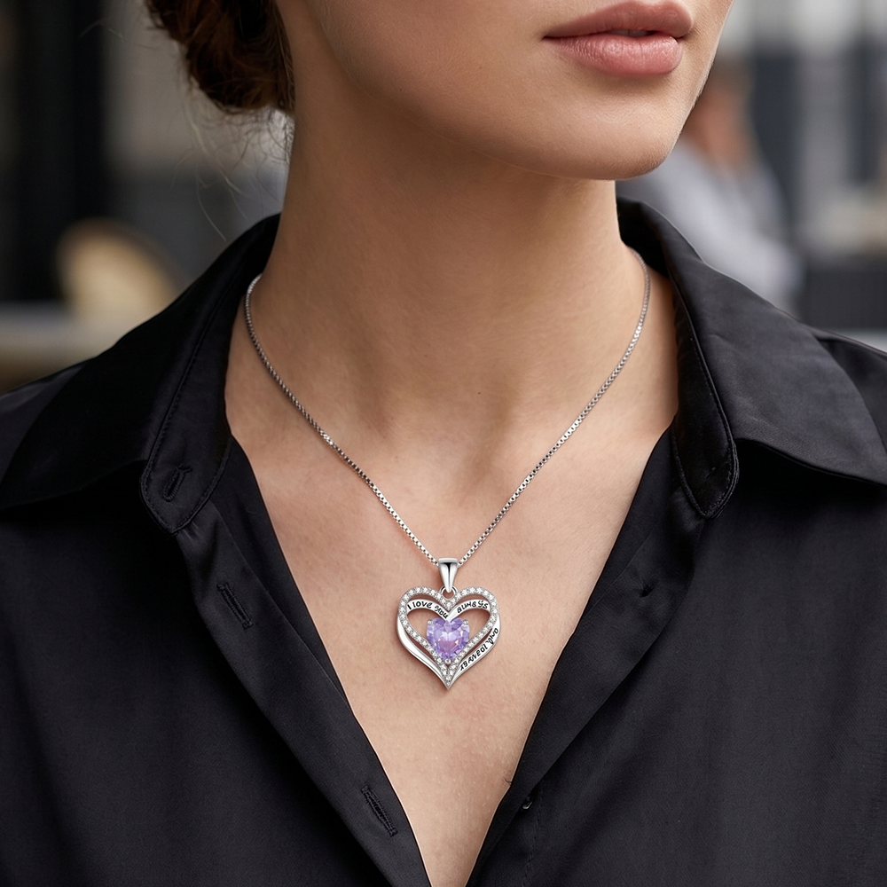 To My Wife -  Personalized Heart necklace