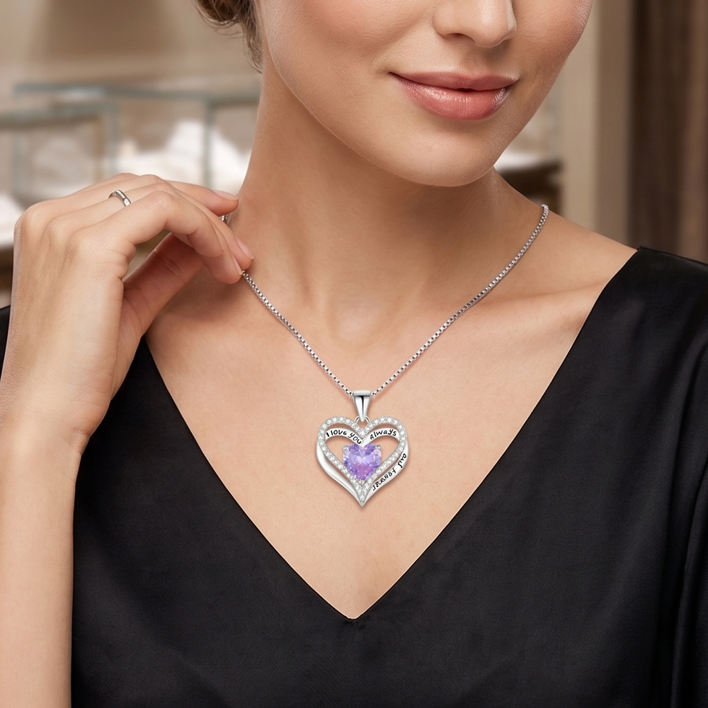 Apology Gift For Her -  Personalized Heart necklace