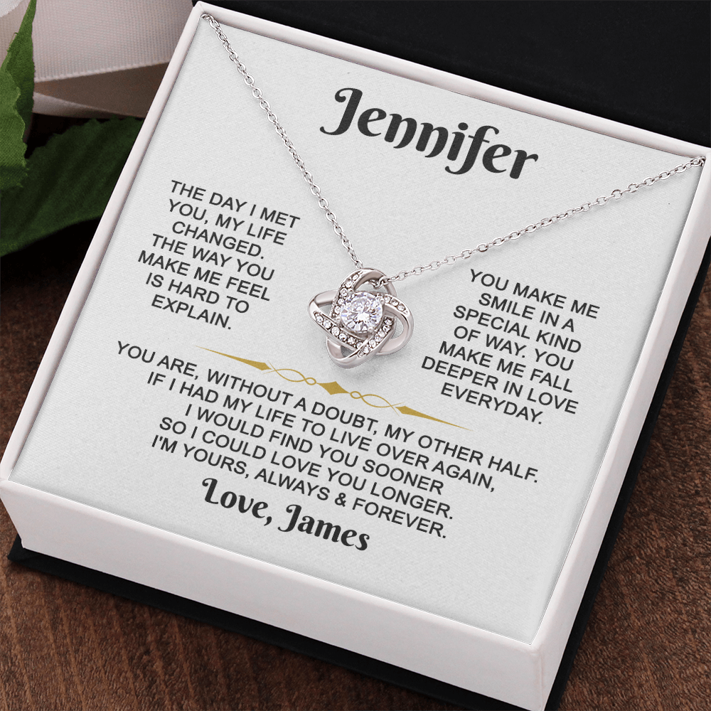 I'm Yours Always & Forever - Customized - Knot Necklace