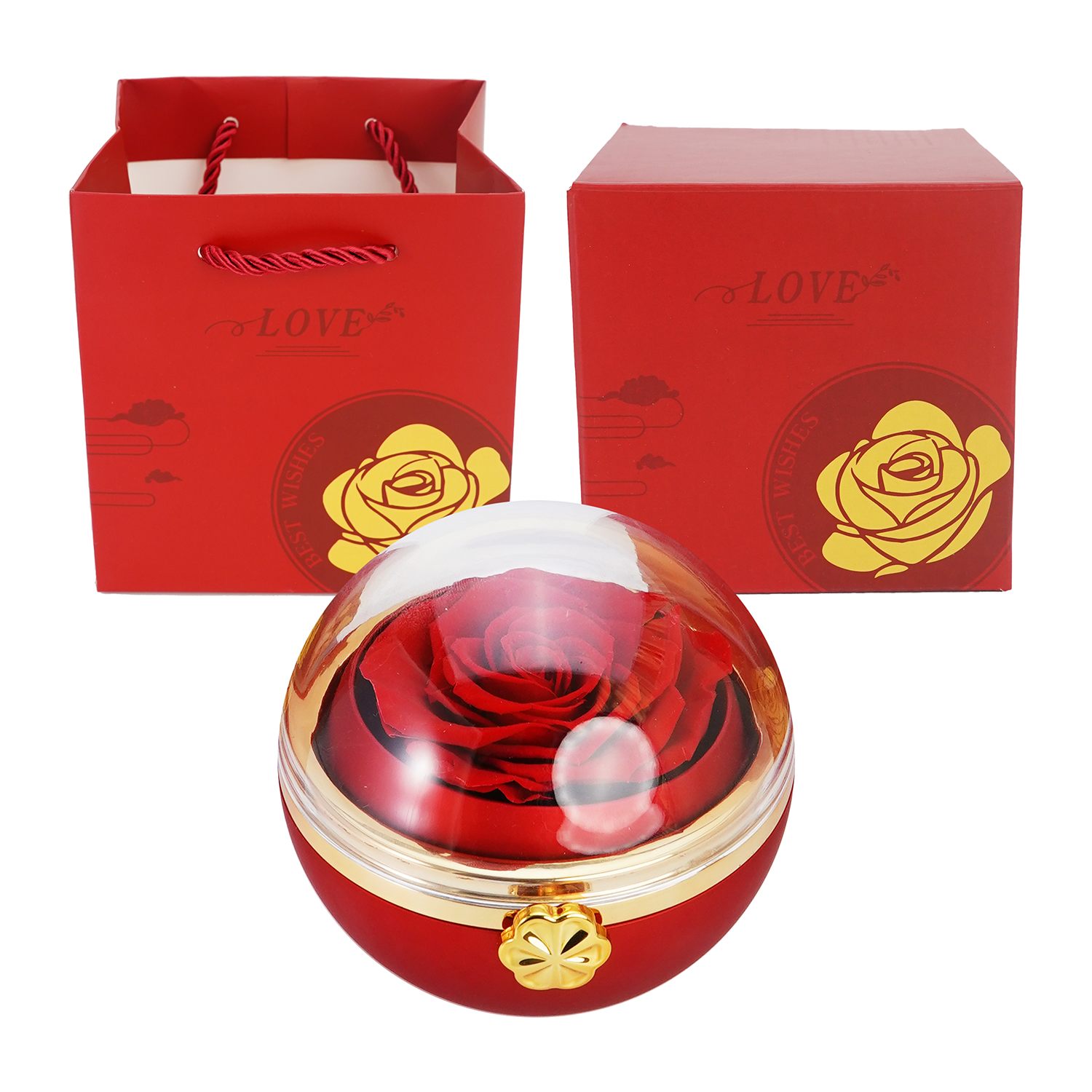 To My Love - Eternal Rose Sphere - Rose Gold