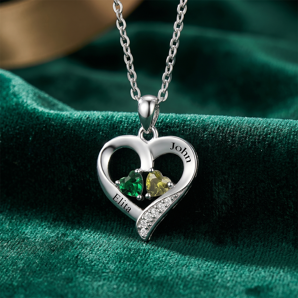 To My Wife -  Personalized Heart necklace