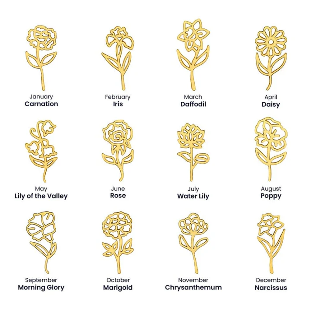 To My Daughter - Birth Flower Name Necklace