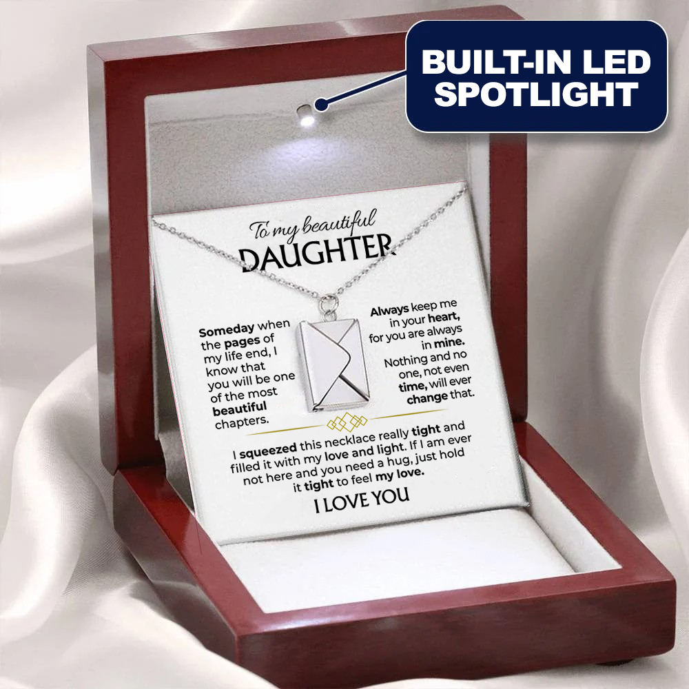 To My Beautiful Daughter - Love Letter Necklace