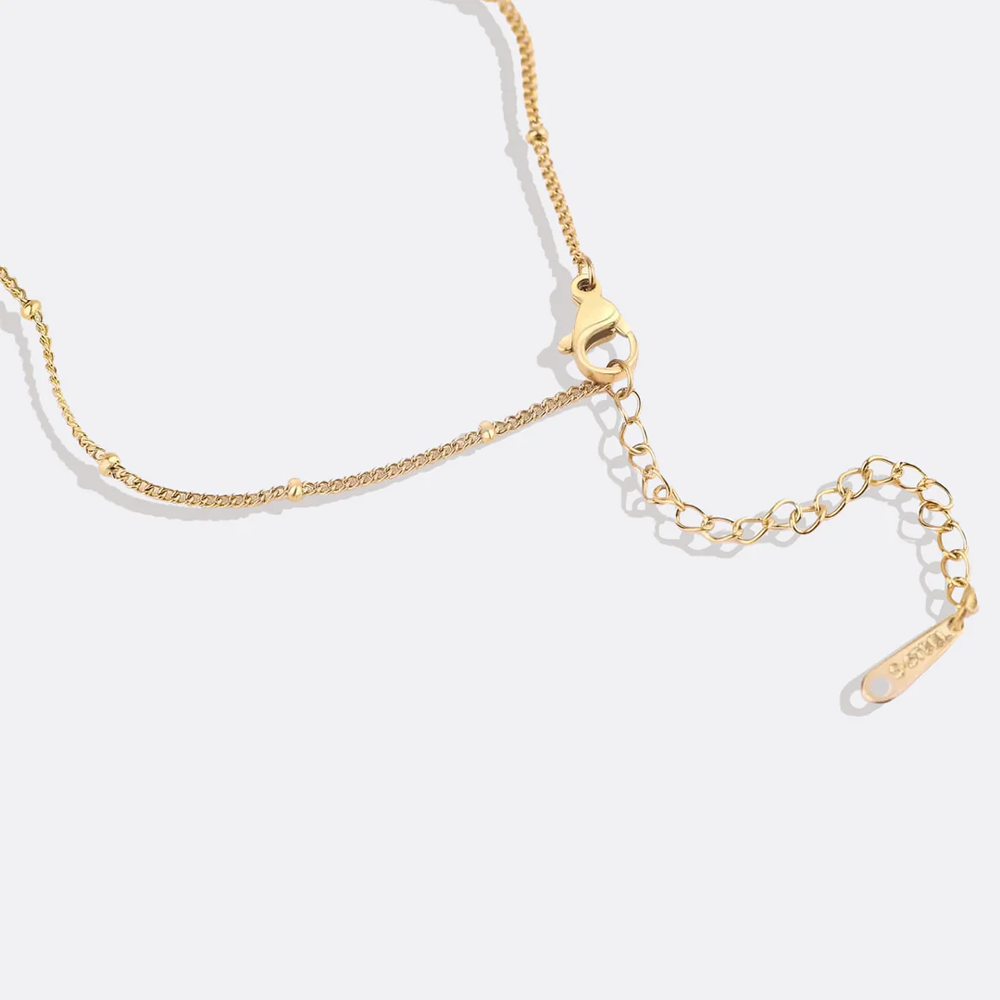 Pearl necklace - Heart interlocked