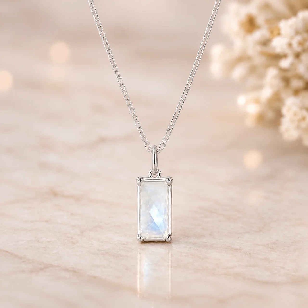 To My Wife -  Moonstone Pendant Necklace