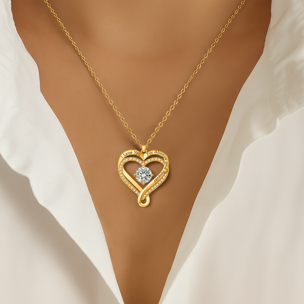 To my Love - Love Interlocked Hearts Necklace
