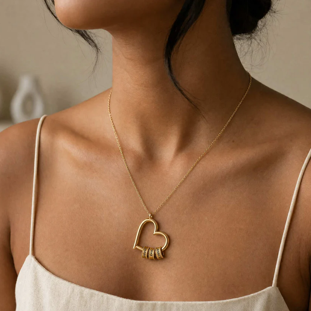 To My Queen - Heart of Our Family Necklace