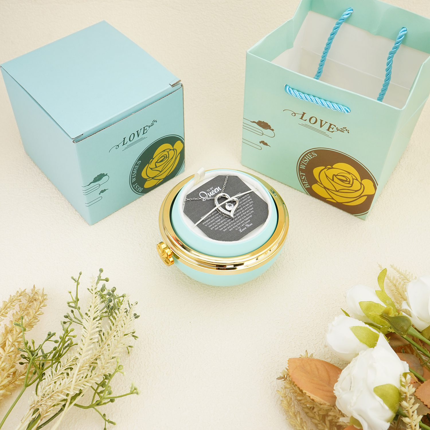 To my Queen - Forever in My Heart Necklace - Gold