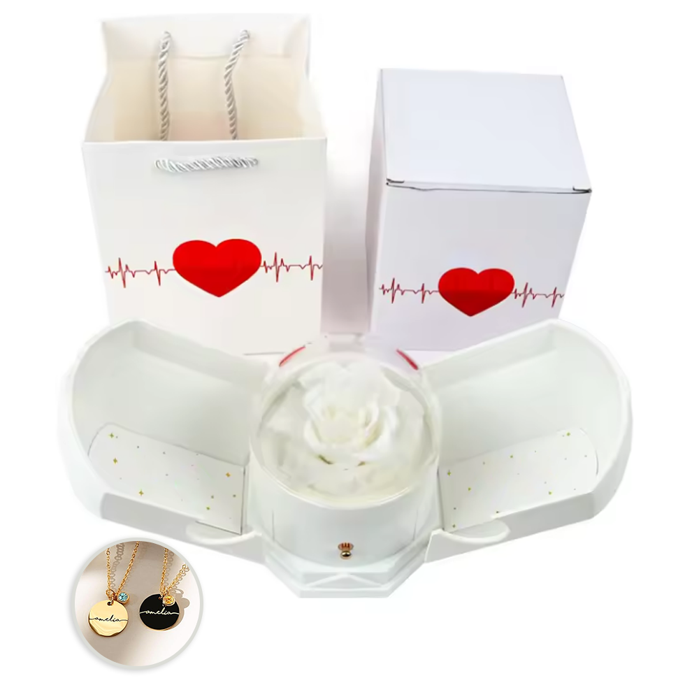 Endless Love - Birthstone Necklace with Engravings - Gold